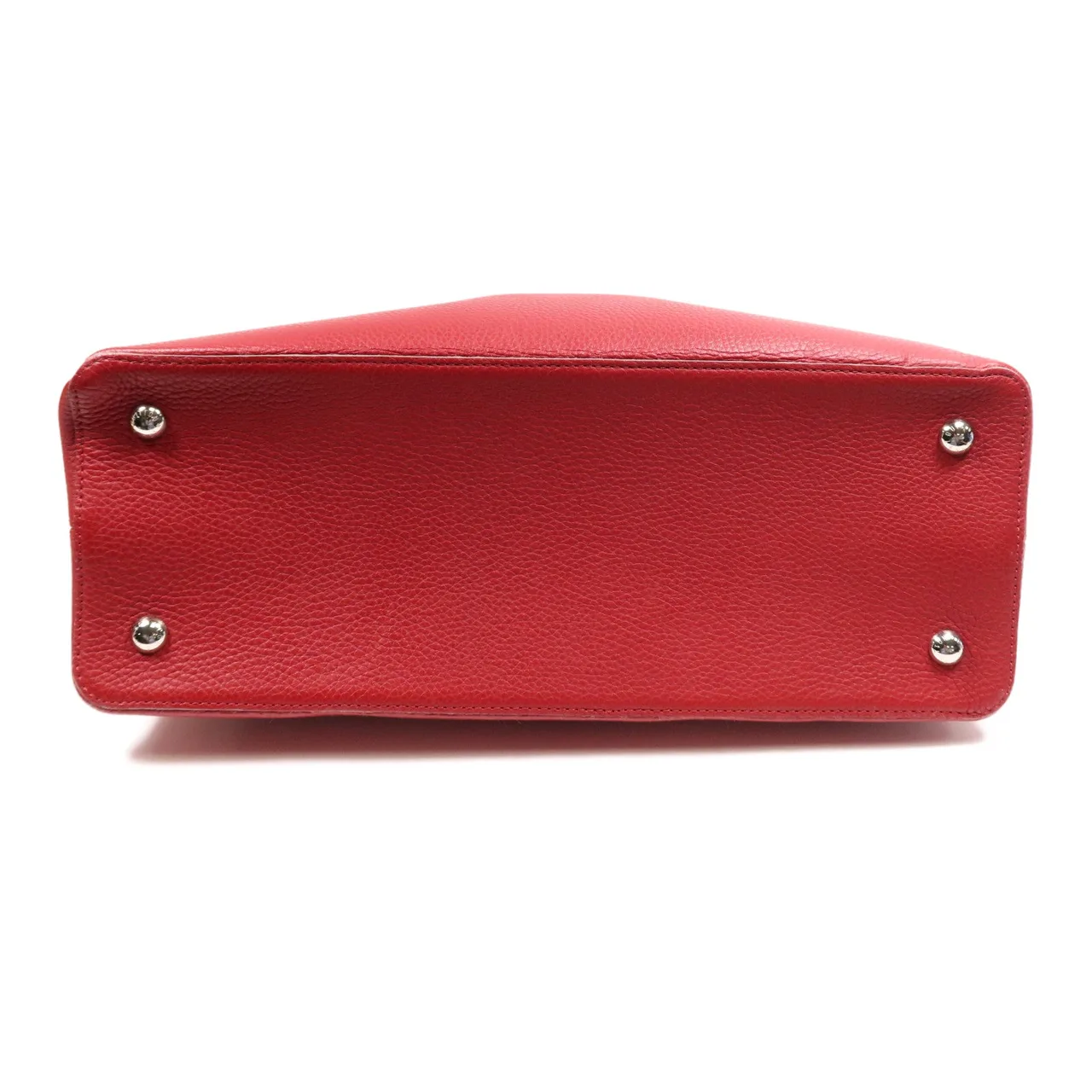 LOUIS VUITTON Capucines M48871 肩背包 牛皮 紅色 / Red 牛皮 中古品B - 縮圖 4