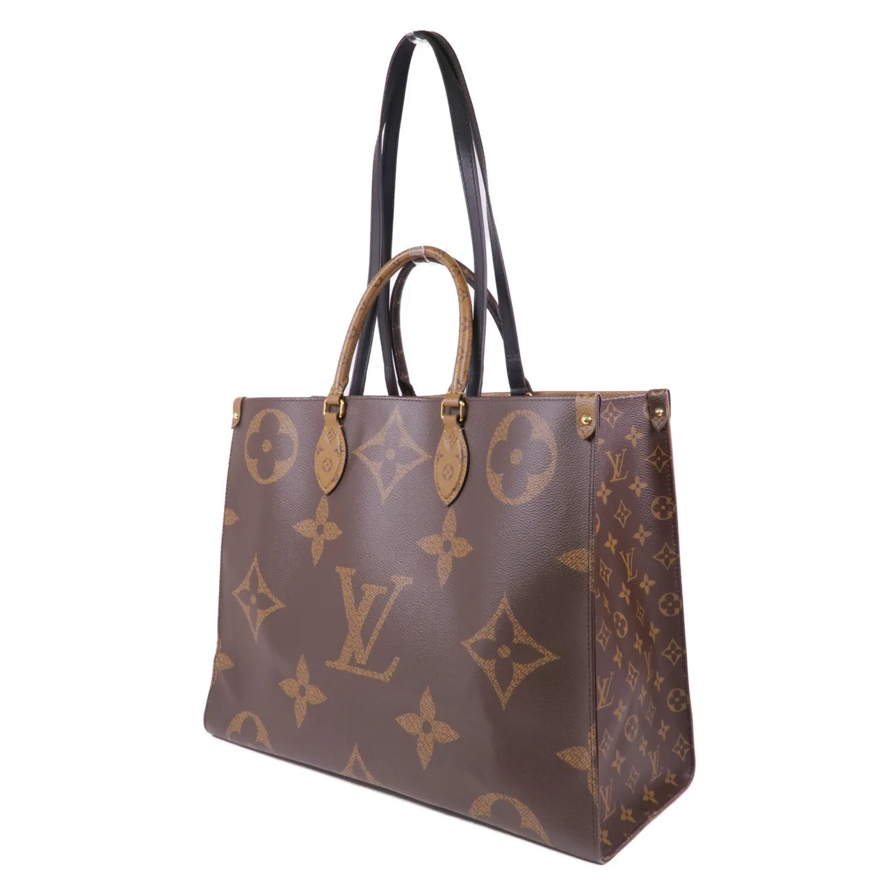 LOUIS VUITTON OnTheGo M45321 兩用包 塗層帆布 棕色 塗層帆布 中古品A - 縮圖 3