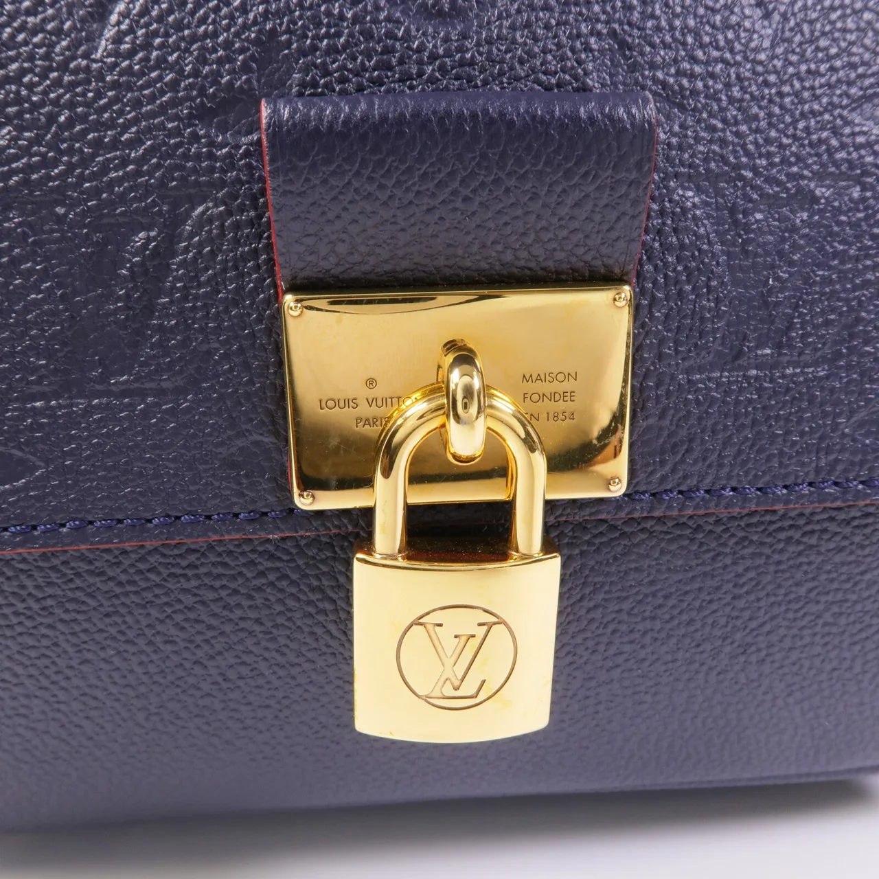 LOUIS VUITTON Marignan M44545 兩用包 牛皮 海軍藍 / Navy 牛皮 中古品A - 縮圖 8