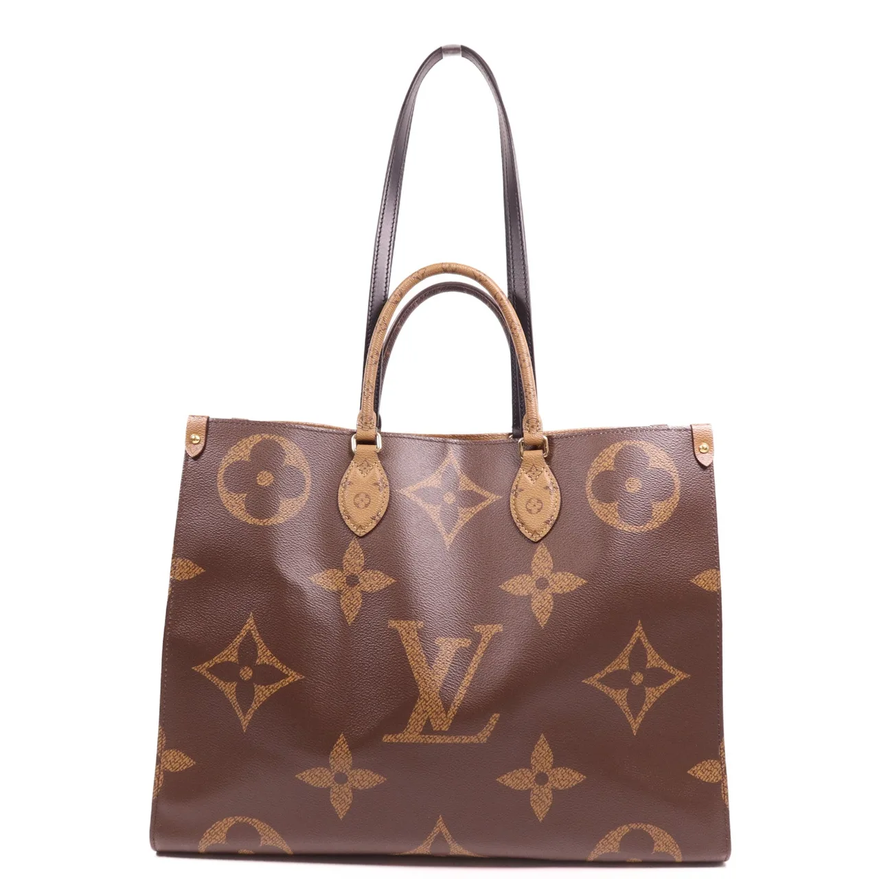 LOUIS VUITTON OnTheGo M45320 兩用包 塗層帆布 棕色 / Brown