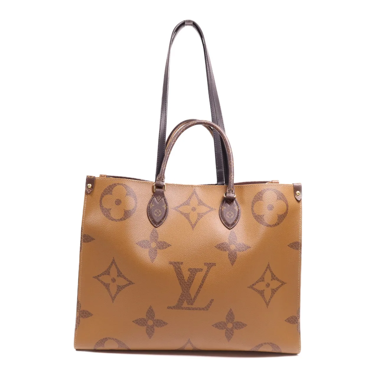 LOUIS VUITTON OnTheGo M45320 兩用包 塗層帆布 棕色 / Brown 塗層帆布 中古品A - 縮圖 2