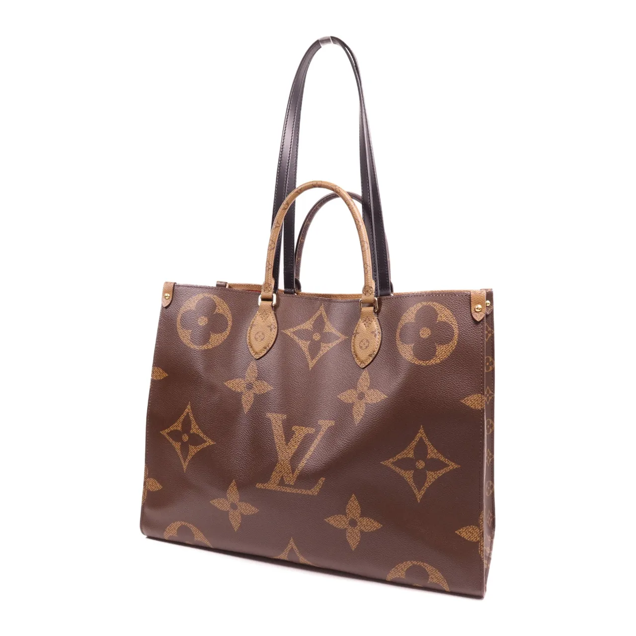 LOUIS VUITTON OnTheGo M45320 兩用包 塗層帆布 棕色 / Brown 塗層帆布 中古品A - 縮圖 3