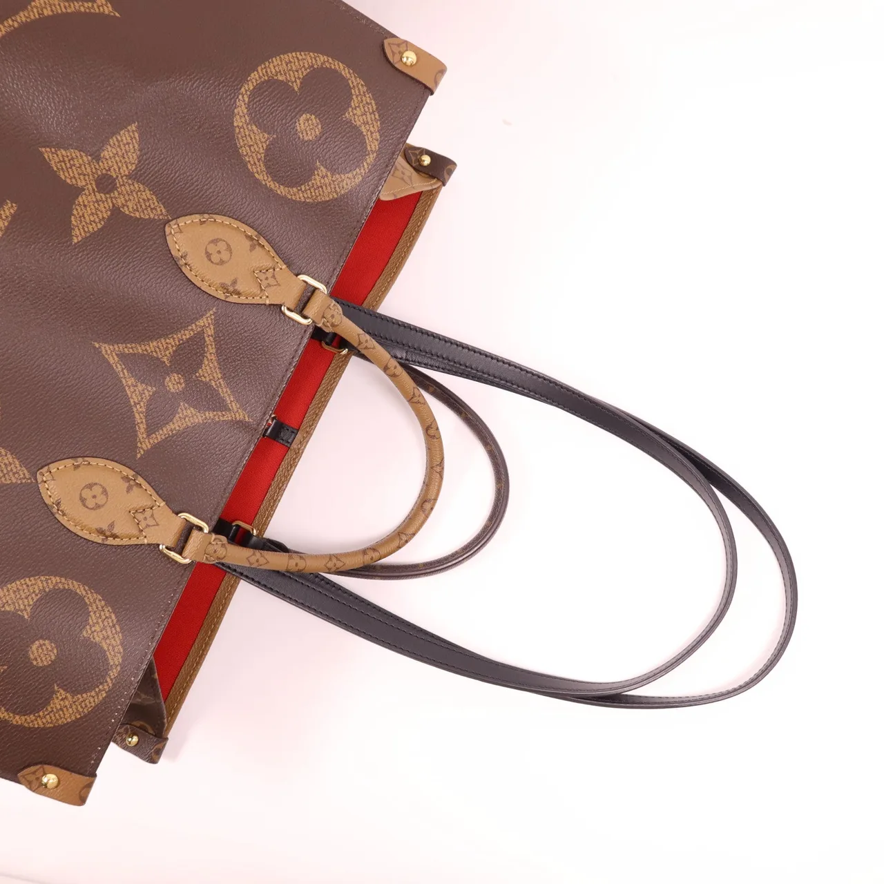 LOUIS VUITTON OnTheGo M45320 兩用包 塗層帆布 棕色 / Brown 塗層帆布 中古品A - 縮圖 4