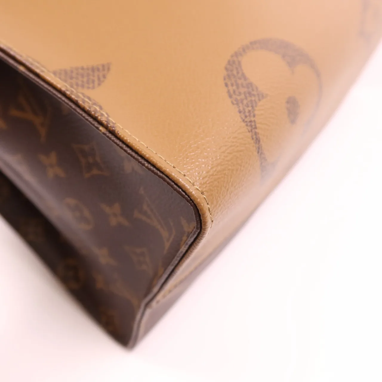 LOUIS VUITTON OnTheGo M45320 兩用包 塗層帆布 棕色 / Brown 塗層帆布 中古品A - 縮圖 9