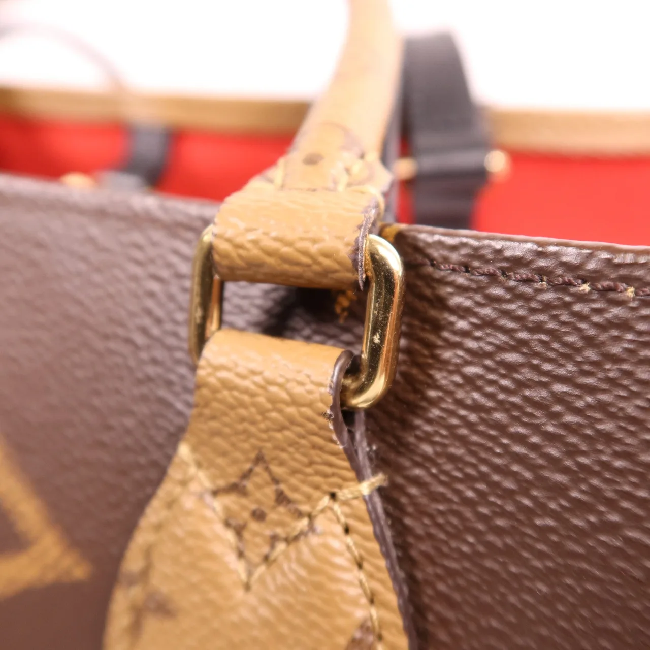 LOUIS VUITTON OnTheGo M45320 兩用包 塗層帆布 棕色 / Brown 塗層帆布 中古品A - 縮圖 10