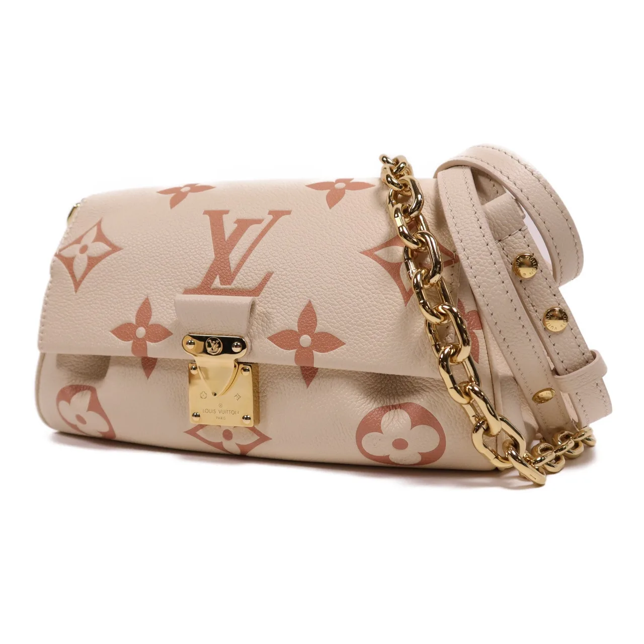 LOUIS VUITTON Favorite M46393 兩用包 牛皮 米色 / White 牛皮 中古品A - 縮圖 3