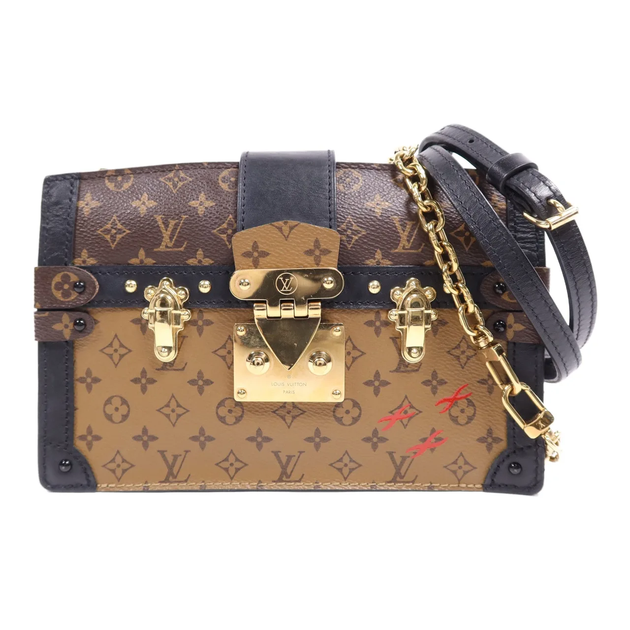 LOUIS VUITTON Trunk M43596 肩背包 塗層帆布 棕色 / Brown