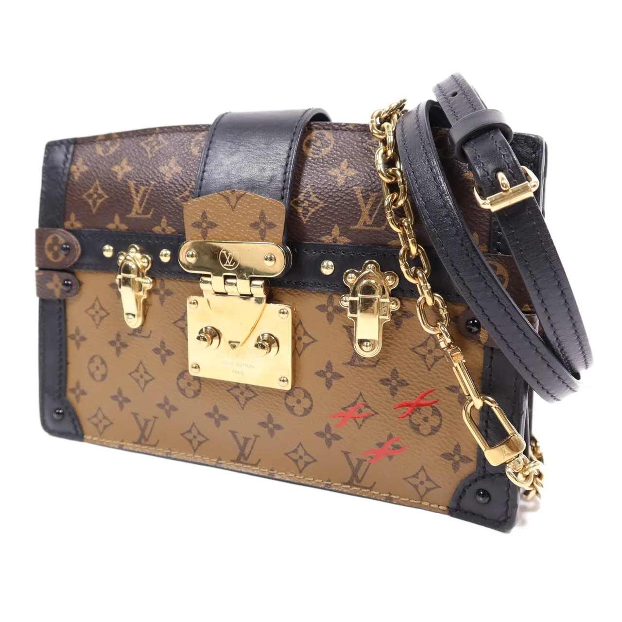 LOUIS VUITTON Trunk M43596 肩背包 塗層帆布 棕色 / Brown 塗層帆布 中古品B - 縮圖 3