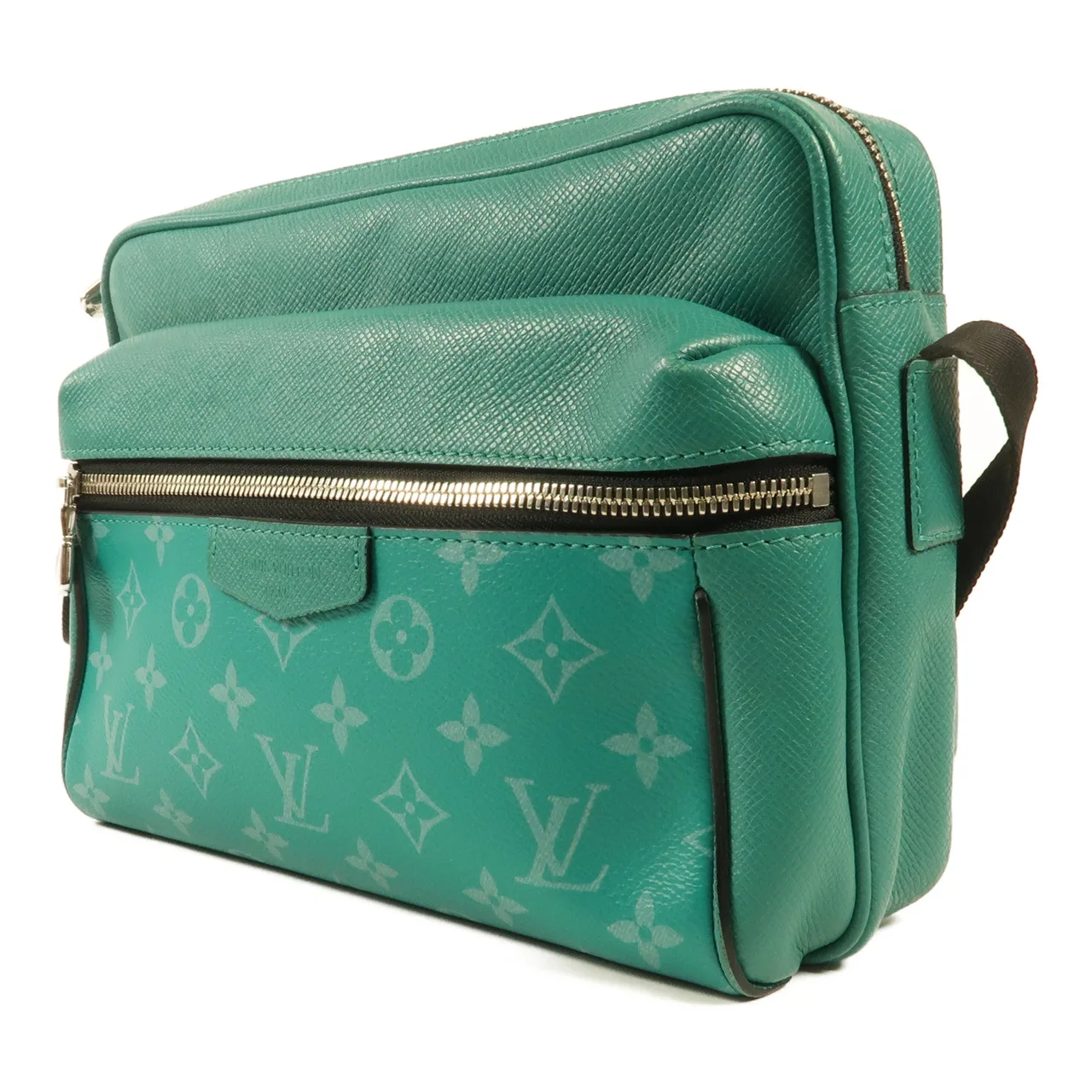 LOUIS VUITTON Outdoor Messenger M30242 肩背包 牛皮 藍色 / Green 牛皮 中古品A - 縮圖 3