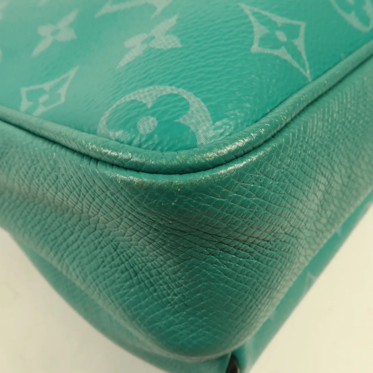 LOUIS VUITTON Outdoor Messenger M30242 肩背包 牛皮 藍色 / Green 牛皮 中古品A - 縮圖 8