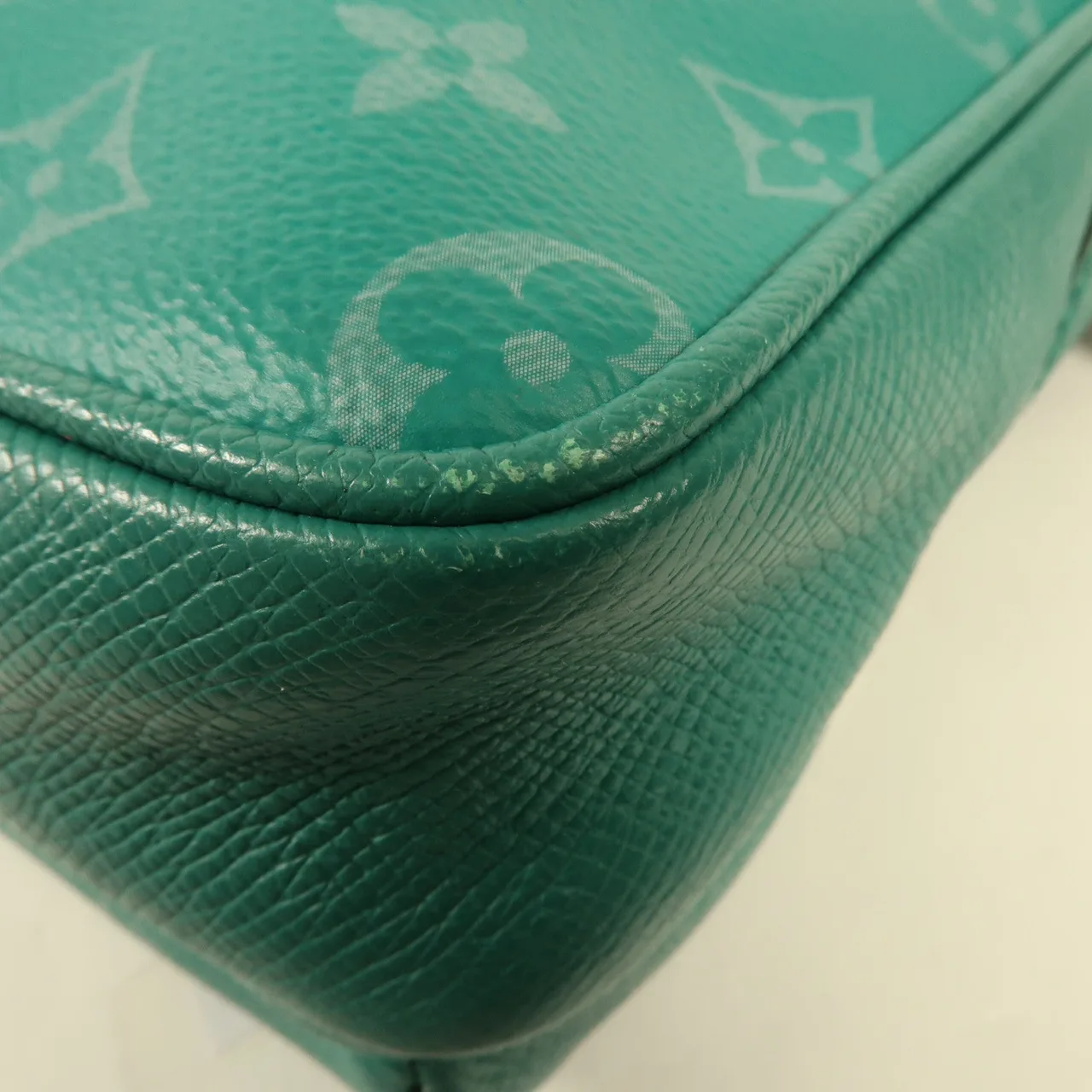 LOUIS VUITTON Outdoor Messenger M30242 肩背包 牛皮 藍色 / Green 牛皮 中古品A - 縮圖 9