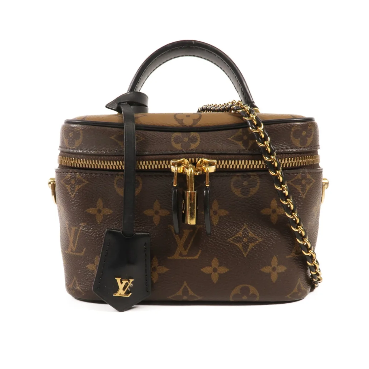 LOUIS VUITTON Vanity M45165 兩用包 塗層帆布 棕色 / Brown