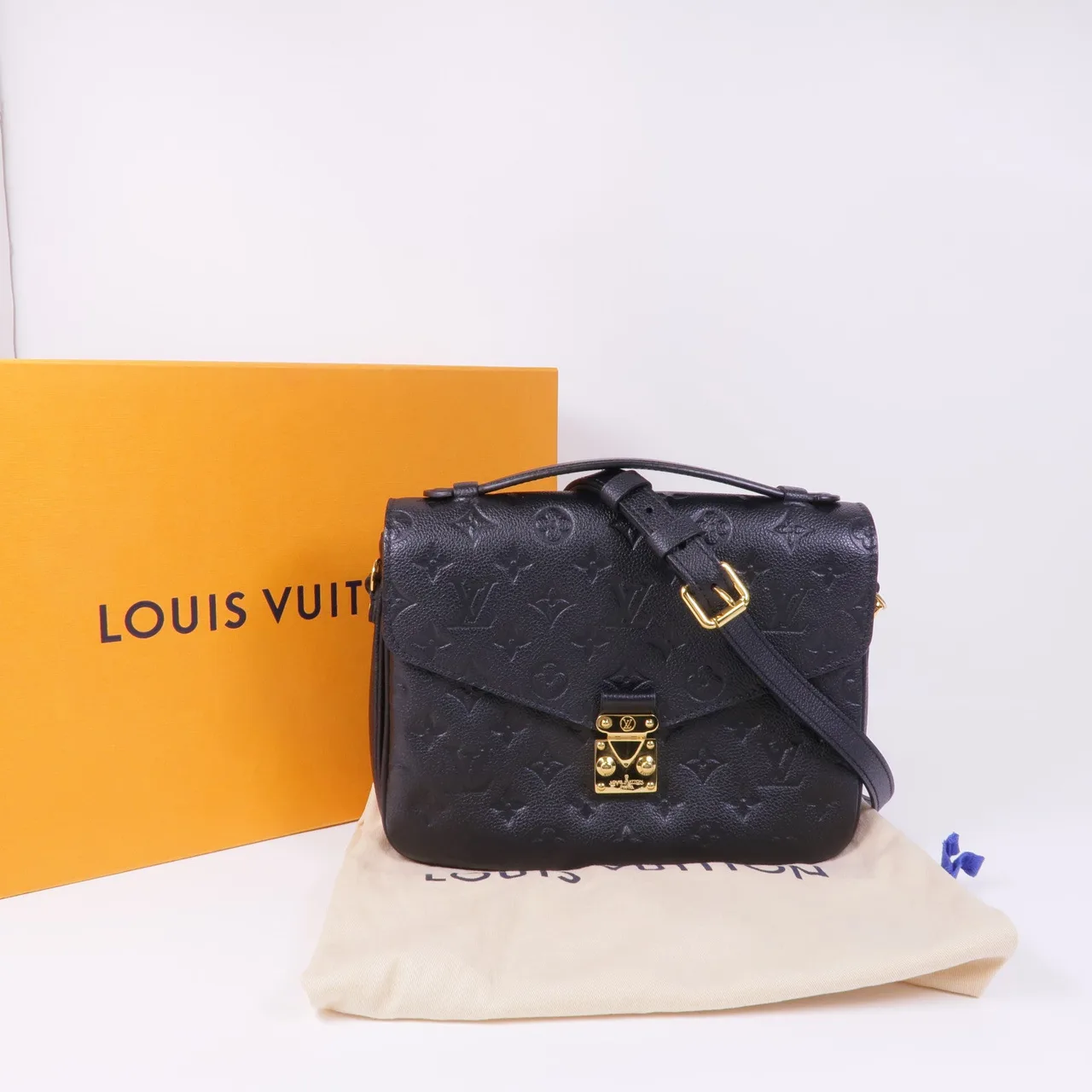 LOUIS VUITTON Pochette Metis M41487 兩用包 牛皮 黑色 / Black 牛皮 中古品A - 縮圖 10