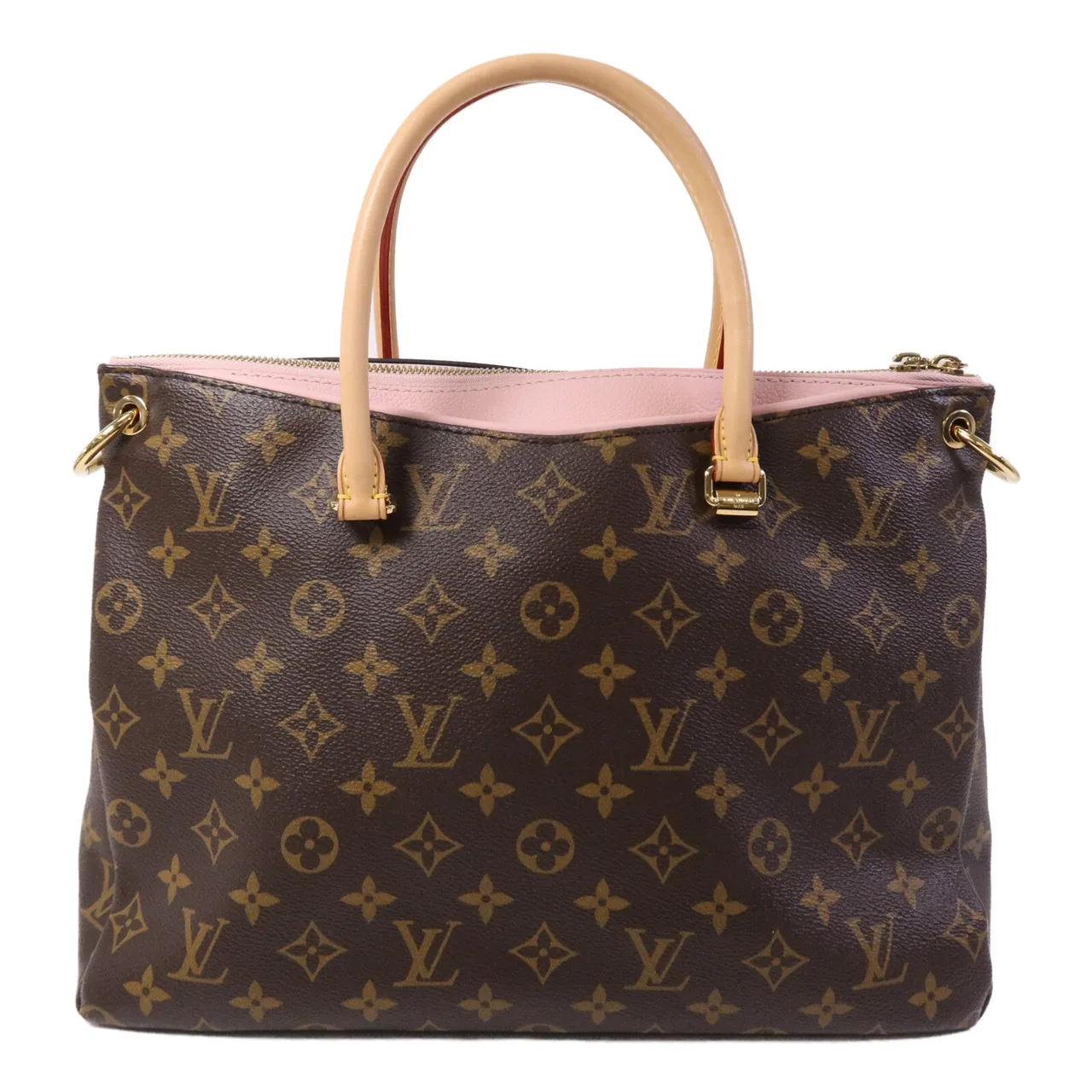 LOUIS VUITTON Pallas M40468 2-Way Bag Coated Canvas 棕色 / Pink Coated Canvas Rank A - Thumbnail 2