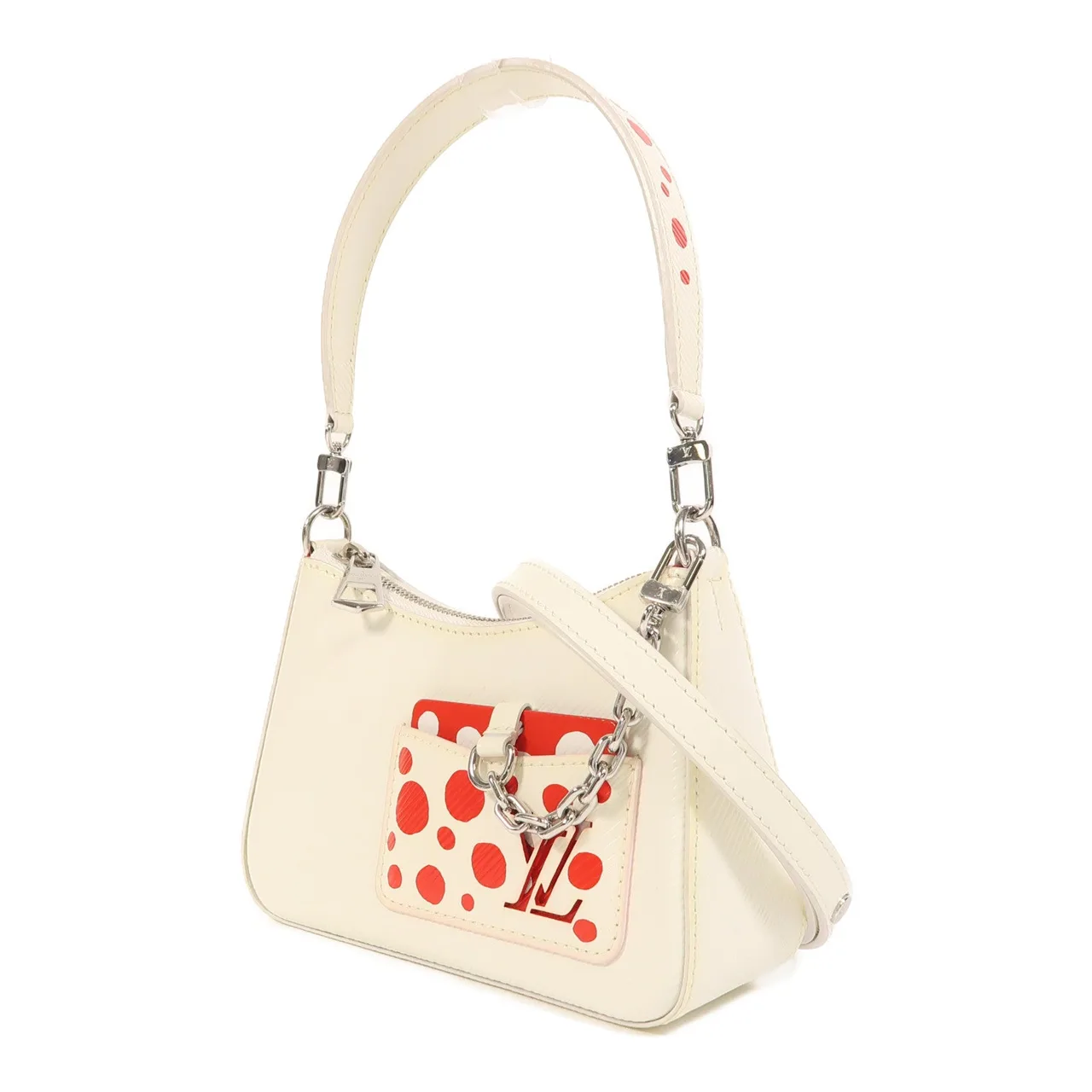 LOUIS VUITTON Marellini M21759 肩背包 牛皮 白色 / White 牛皮 中古品B - 縮圖 3