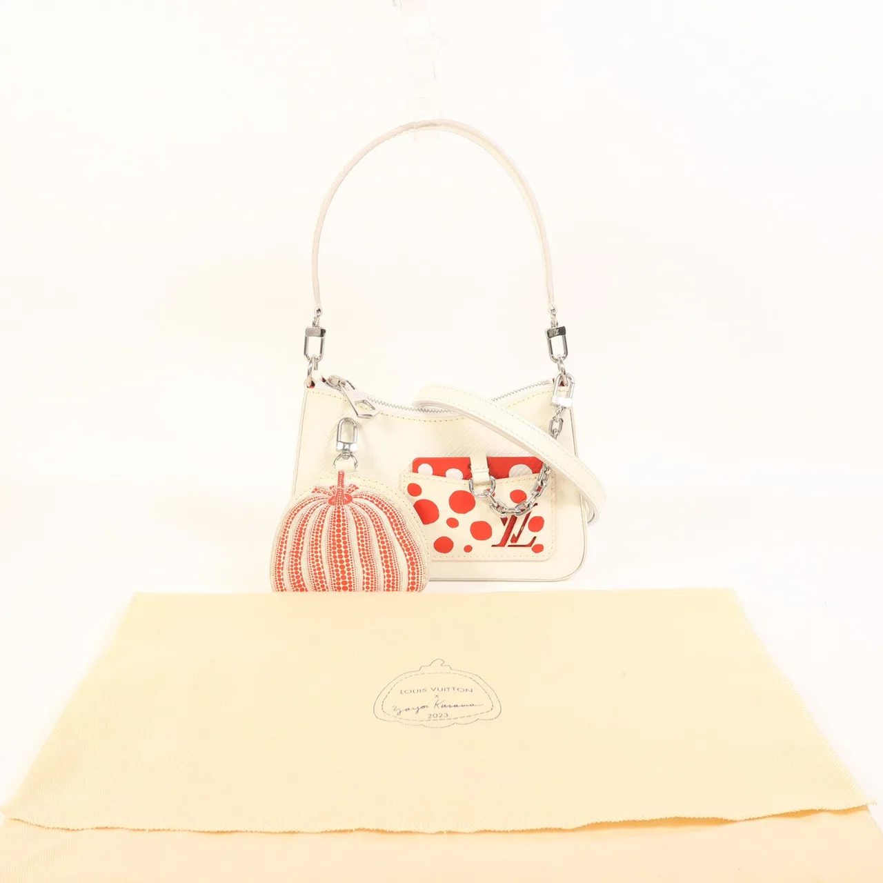 LOUIS VUITTON Marellini M21759 肩背包 牛皮 白色 / White 牛皮 中古品B - 縮圖 9