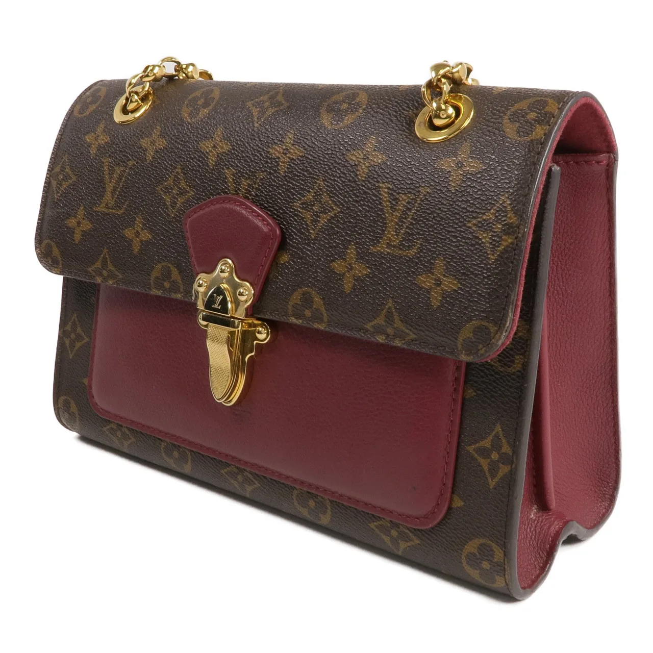 LOUIS VUITTON Victoire M41732 肩背包 塗層帆布 棕色 / Brown/Burgendy 塗層帆布 中古品A - 縮圖 2