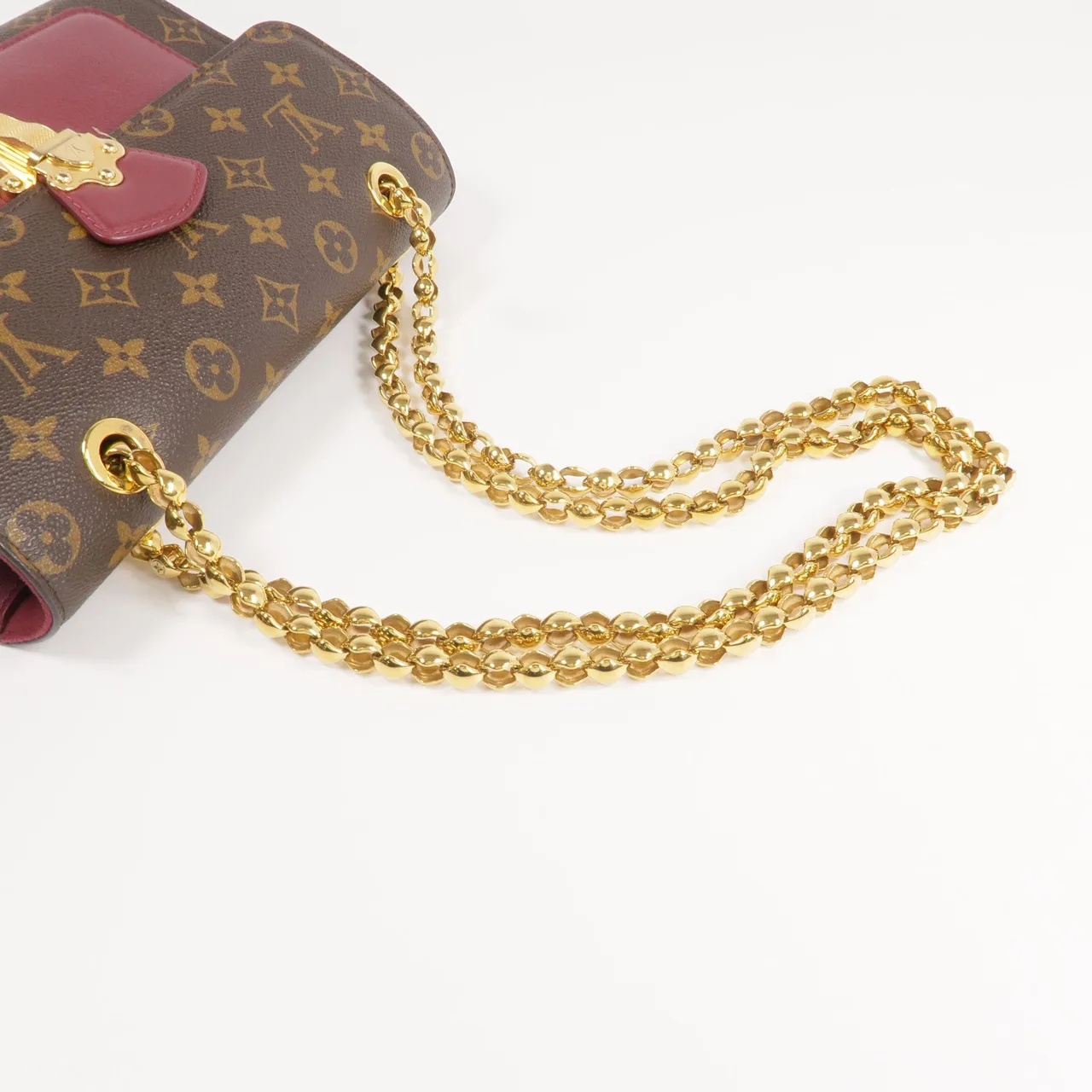 LOUIS VUITTON Victoire M41732 肩背包 塗層帆布 棕色 / Brown/Burgendy 塗層帆布 中古品A - 縮圖 8