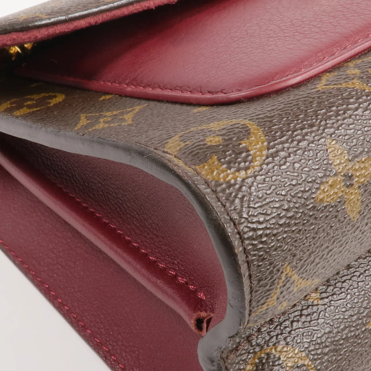 LOUIS VUITTON Victoire M41732 肩背包 塗層帆布 棕色 / Brown/Burgendy 塗層帆布 中古品A - 縮圖 11
