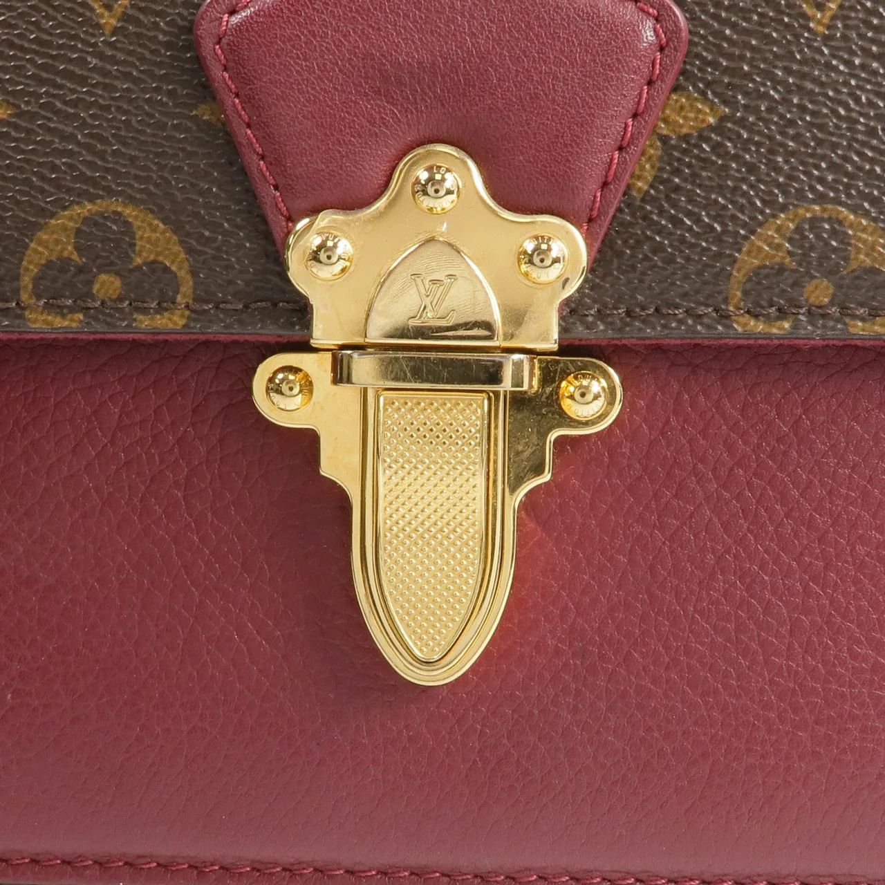 LOUIS VUITTON Victoire M41732 肩背包 塗層帆布 棕色 / Brown/Burgendy 塗層帆布 中古品A - 縮圖 14
