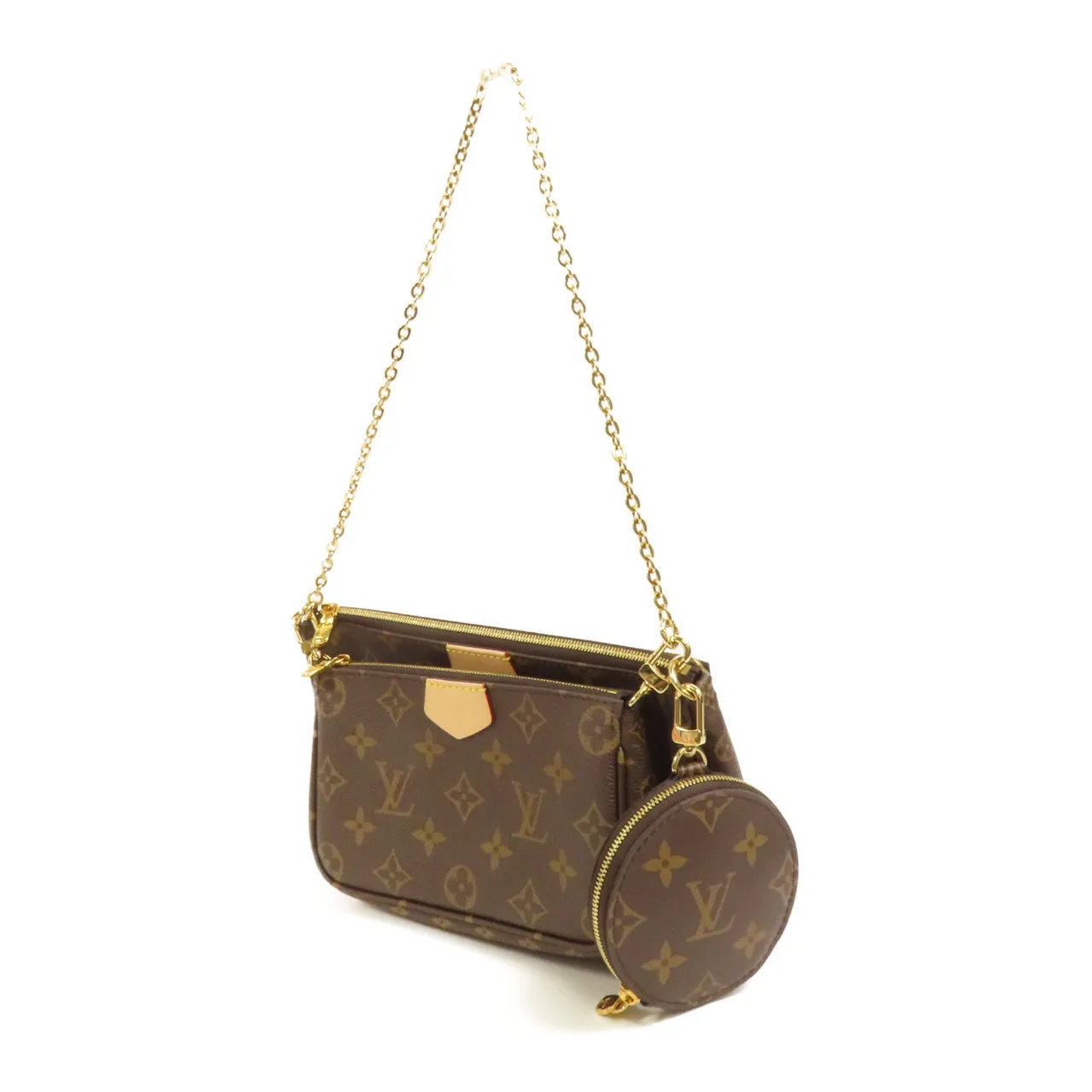 LOUIS VUITTON Multi Pochette M44840 兩用包 塗層帆布 棕色 / Brown 塗層帆布 中古品A - 縮圖 3