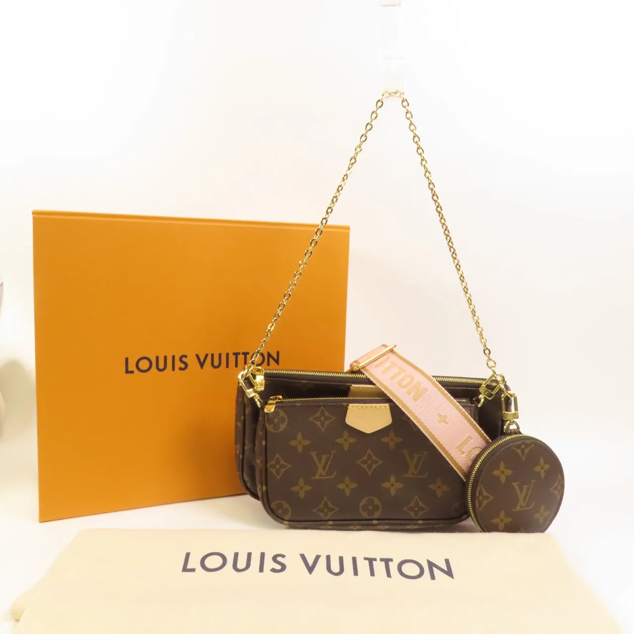 LOUIS VUITTON Multi Pochette M44840 兩用包 塗層帆布 棕色 / Brown 塗層帆布 中古品A - 縮圖 11