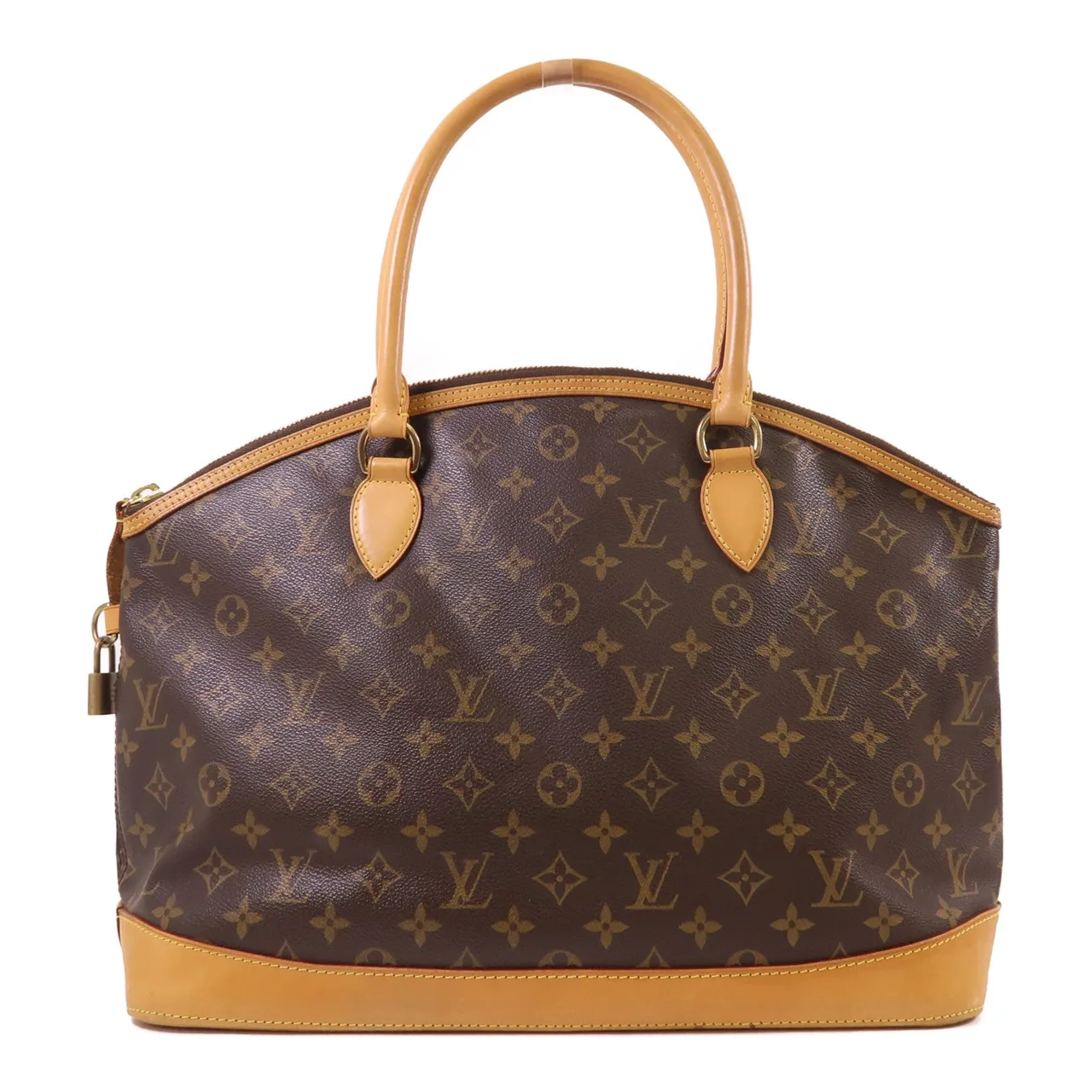 LOUIS VUITTON Lockit M40104 手提包 塗層帆布 棕色 / Brown