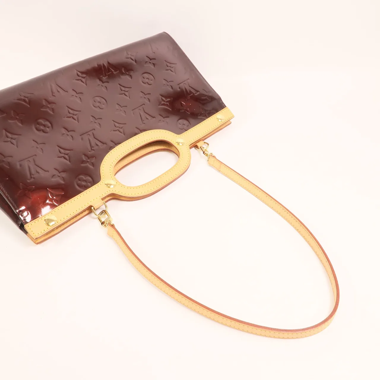 LOUIS VUITTON M91995 2-Way Bag Leather 紅色 / Wine Leather Rank B - Thumbnail 8