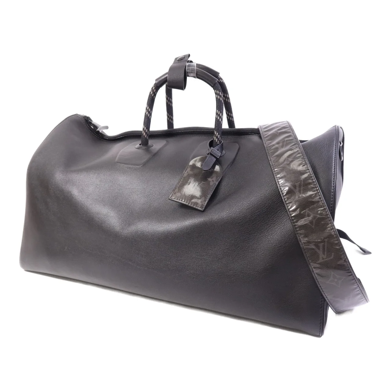 LOUIS VUITTON Keepall M52183 2-Way Bag Calfskin 黑色 / Black Calfskin Rank A - Thumbnail 3