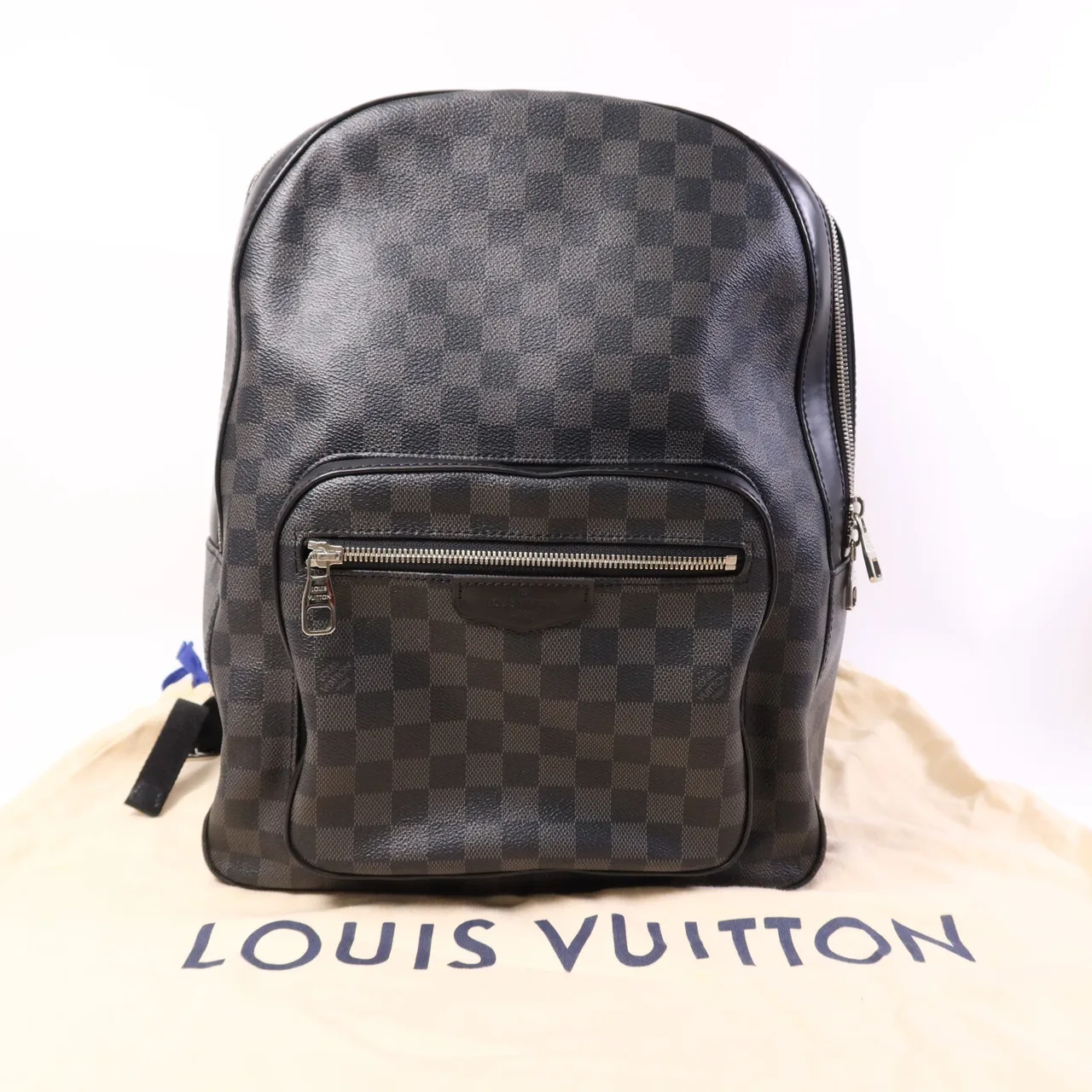 LOUIS VUITTON Josh N41473 背包 塗層帆布 黑色 / Grey 塗層帆布 中古品A - 縮圖 9