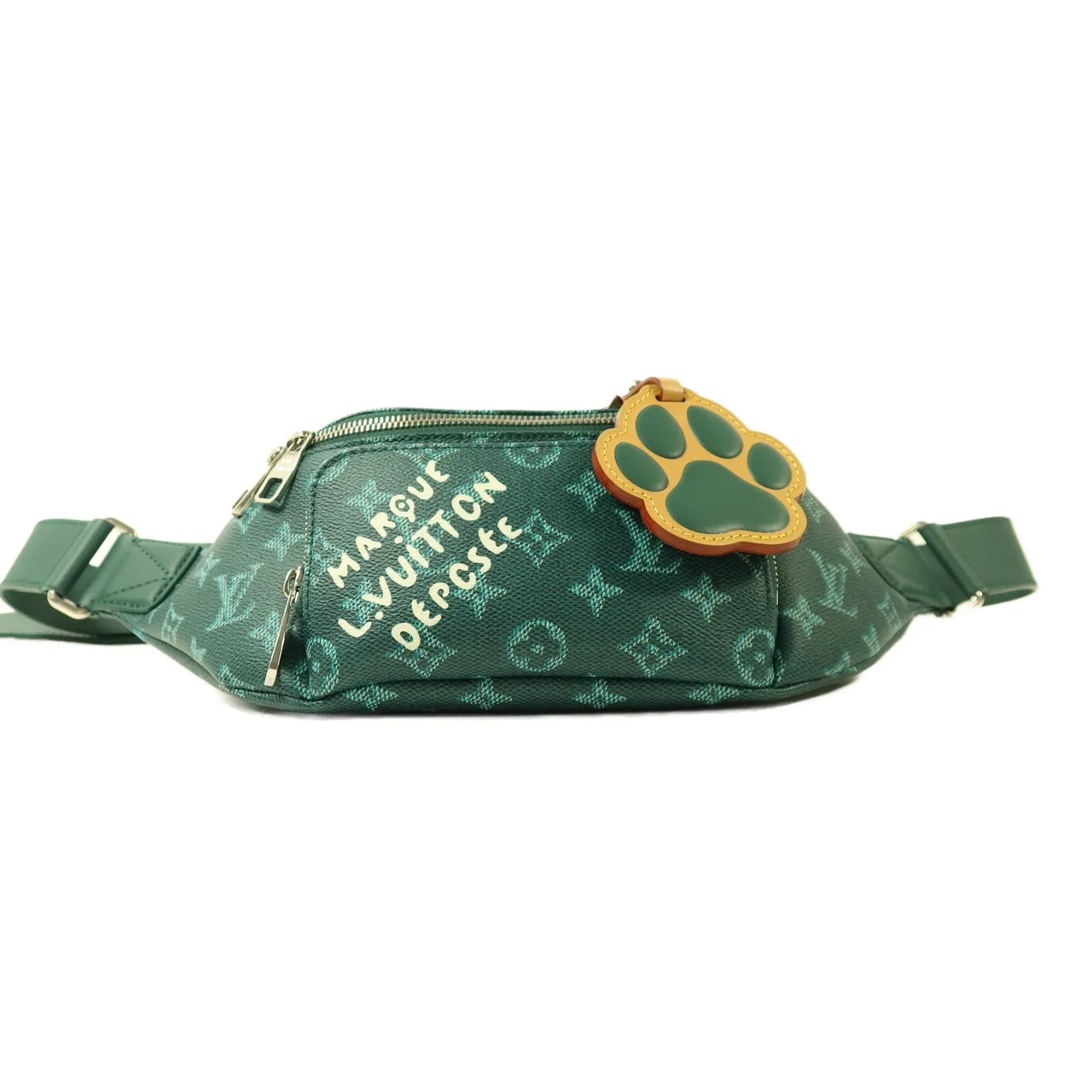 LOUIS VUITTON Bumbag M12867 Belt Bag Coated Canvas 綠色 Coated Canvas Rank A - Thumbnail 4