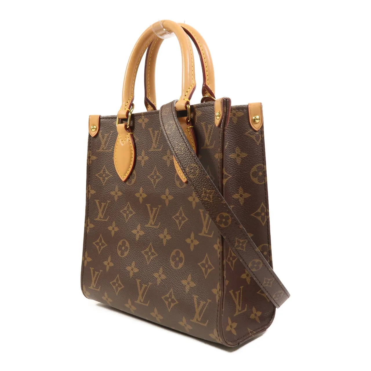 LOUIS VUITTON Sac Plat M45847 2-Way Bag Coated Canvas 棕色 / Brown Coated Canvas Rank B - Thumbnail 3