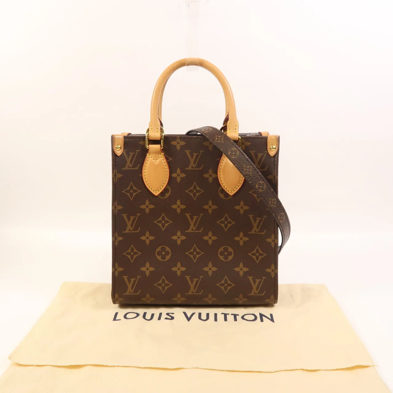 LOUIS VUITTON Sac Plat M45847 2-Way Bag Coated Canvas 棕色 / Brown Coated Canvas Rank B - Thumbnail 8