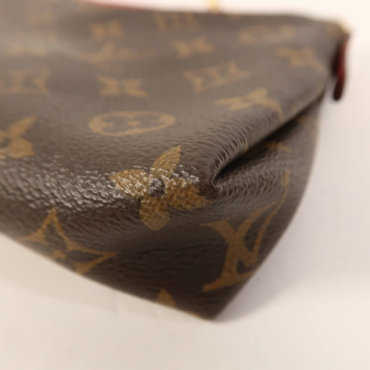 LOUIS VUITTON Pallas M41638 2-Way Bag Coated Canvas 棕色 / 紅色 / Brown Coated Canvas Rank B - Thumbnail 10