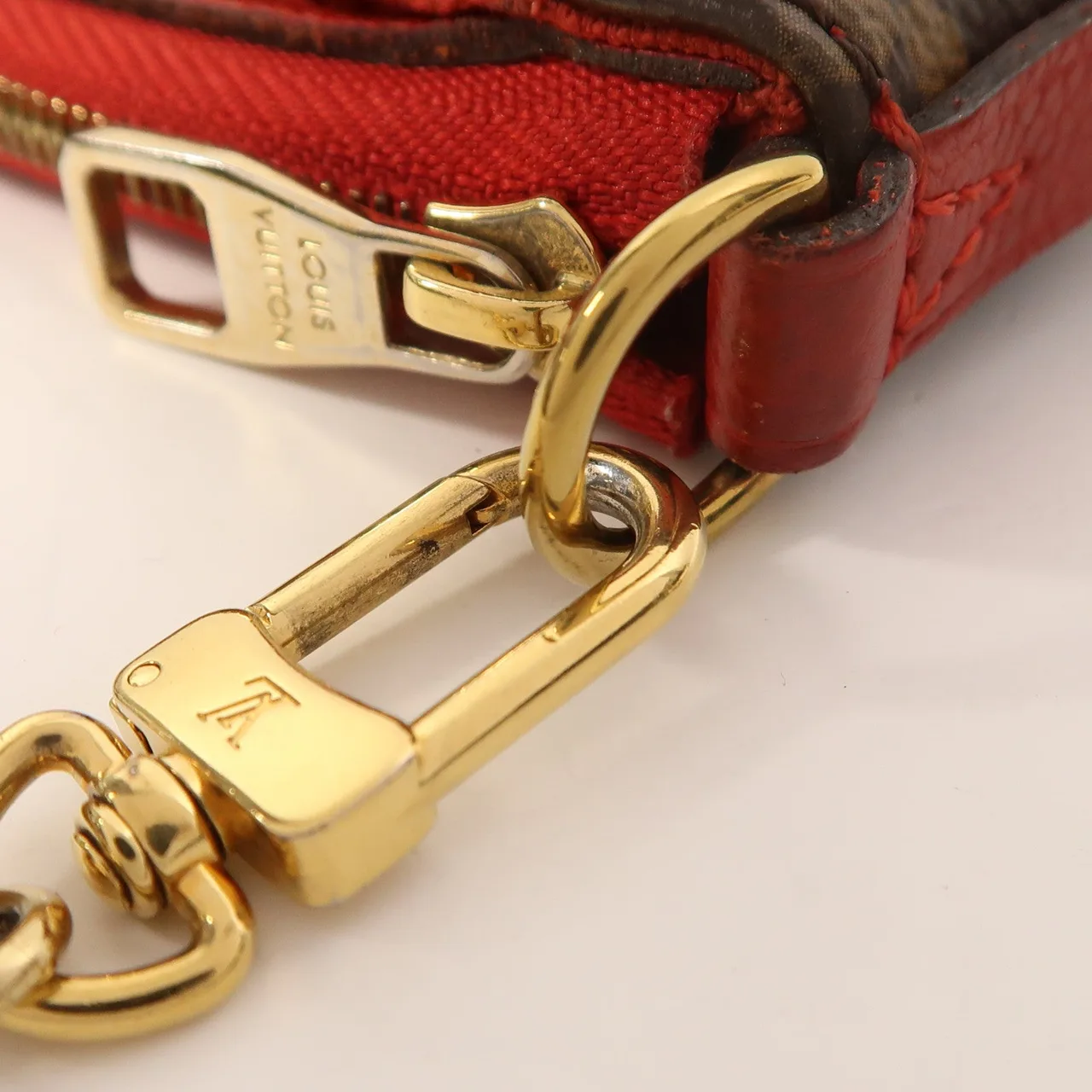 LOUIS VUITTON Pallas M41638 2-Way Bag Coated Canvas 棕色 / 紅色 / Brown Coated Canvas Rank B - Thumbnail 15