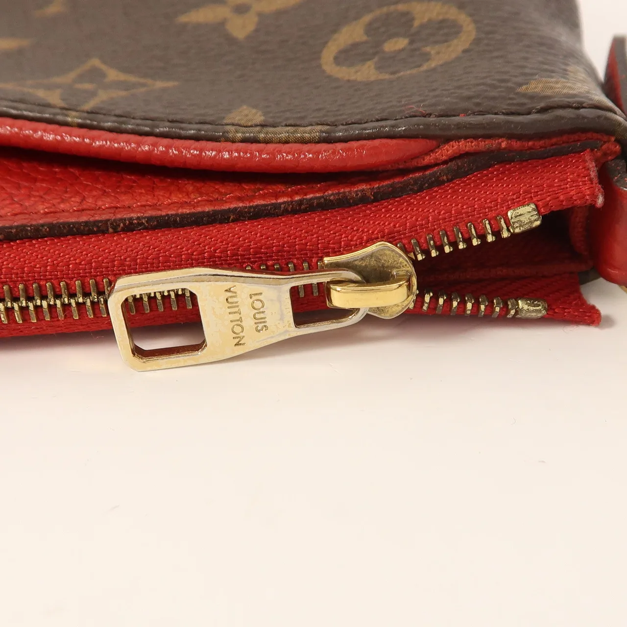 LOUIS VUITTON Pallas M41638 2-Way Bag Coated Canvas 棕色 / 紅色 / Brown Coated Canvas Rank B - Thumbnail 18