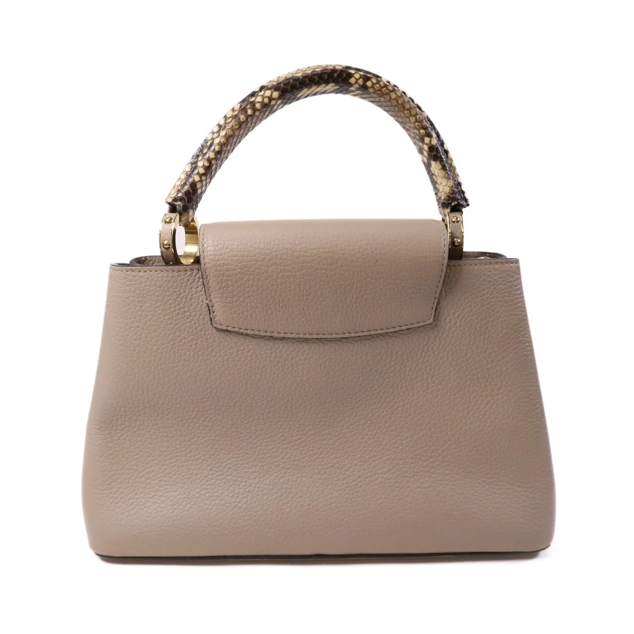 LOUIS VUITTON Capucines N92802 2-Way Bag Calfskin 米色 / Beige Calfskin Rank B - Thumbnail 2