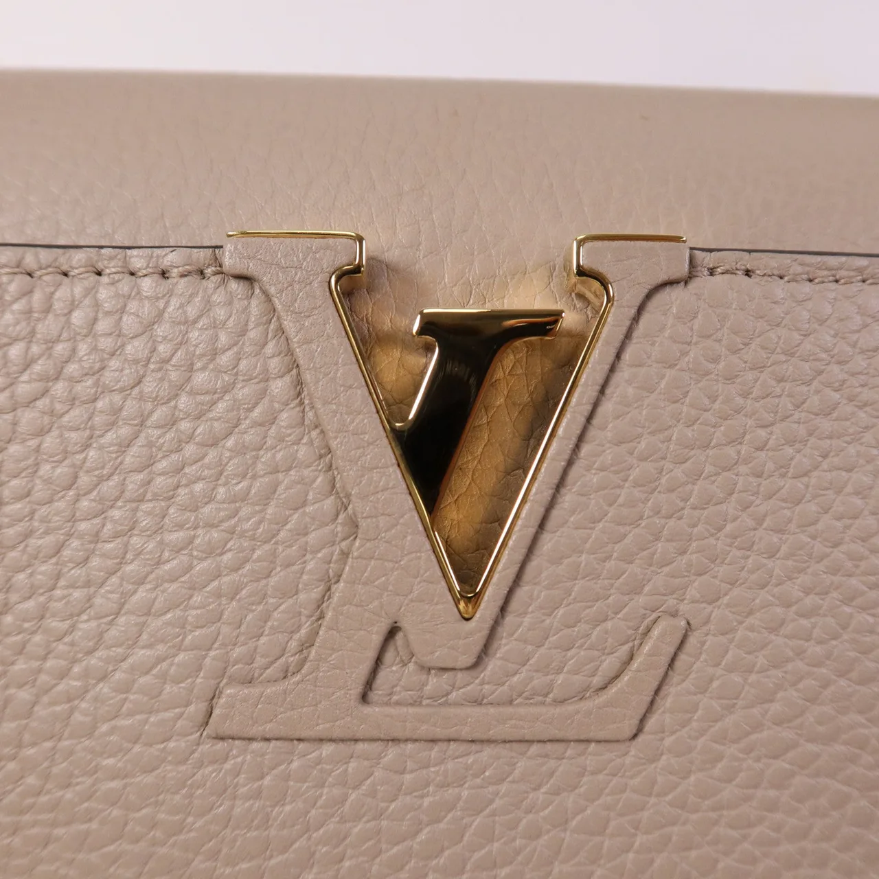 LOUIS VUITTON Capucines N92802 2-Way Bag Calfskin 米色 / Beige Calfskin Rank B - Thumbnail 10