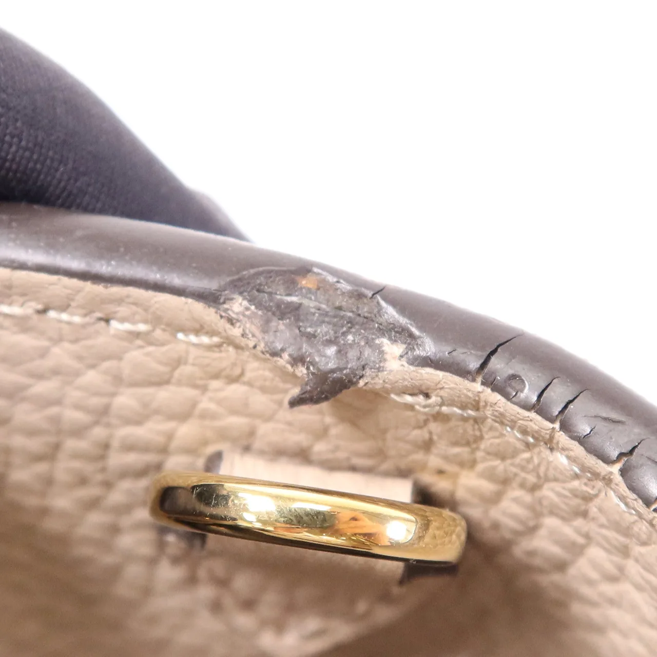 LOUIS VUITTON Capucines N92802 2-Way Bag Calfskin 米色 / Beige Calfskin Rank B - Thumbnail 16