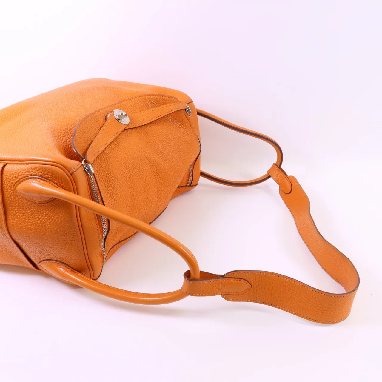 LOUIS VUITTON Lindy34 2-Way Bag Calfskin 橘色 / Orange Calfskin Rank C - Thumbnail 5