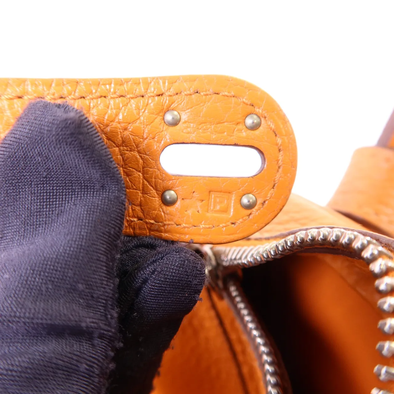 LOUIS VUITTON Lindy34 2-Way Bag Calfskin 橘色 / Orange Calfskin Rank C - Thumbnail 8