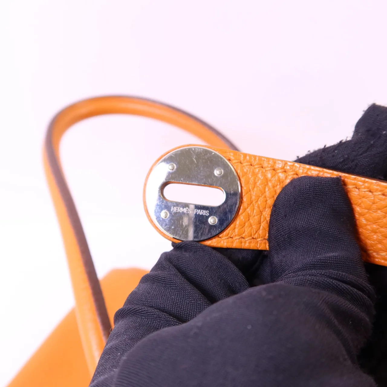 LOUIS VUITTON Lindy34 2-Way Bag Calfskin 橘色 / Orange Calfskin Rank C - Thumbnail 9