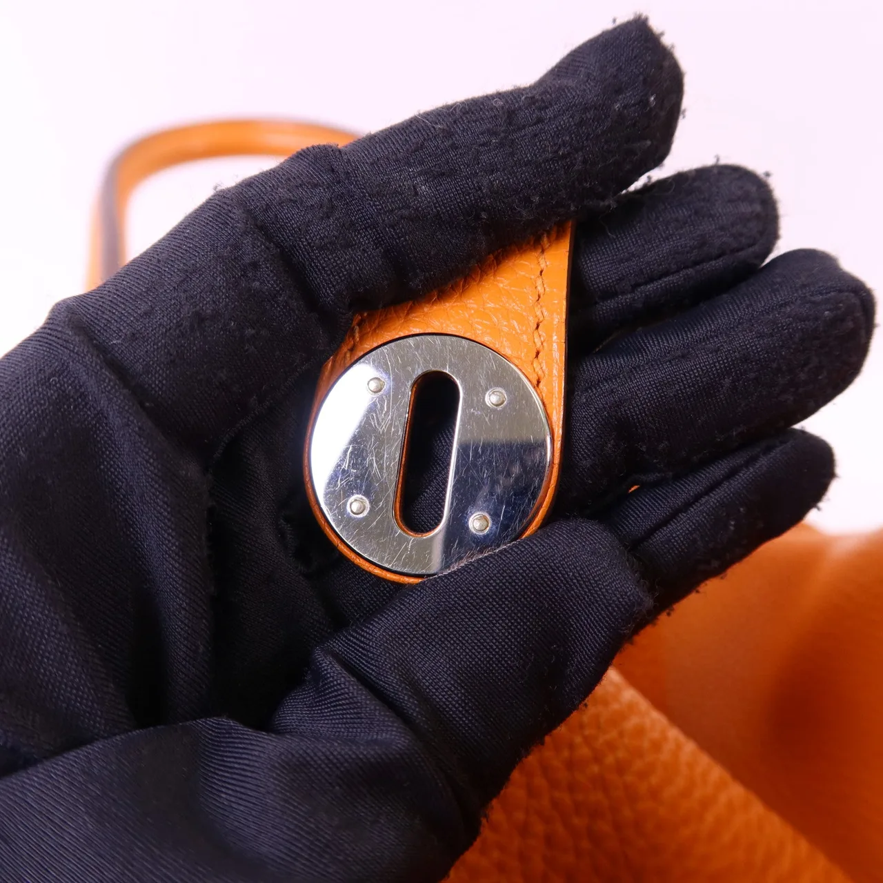 LOUIS VUITTON Lindy34 2-Way Bag Calfskin 橘色 / Orange Calfskin Rank C - Thumbnail 10