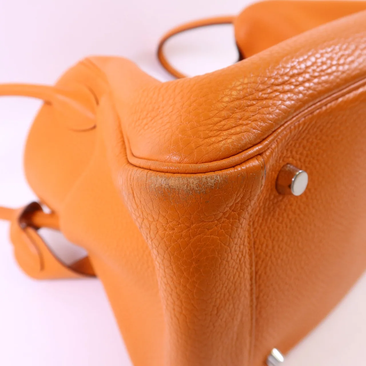 LOUIS VUITTON Lindy34 2-Way Bag Calfskin 橘色 / Orange Calfskin Rank C - Thumbnail 12