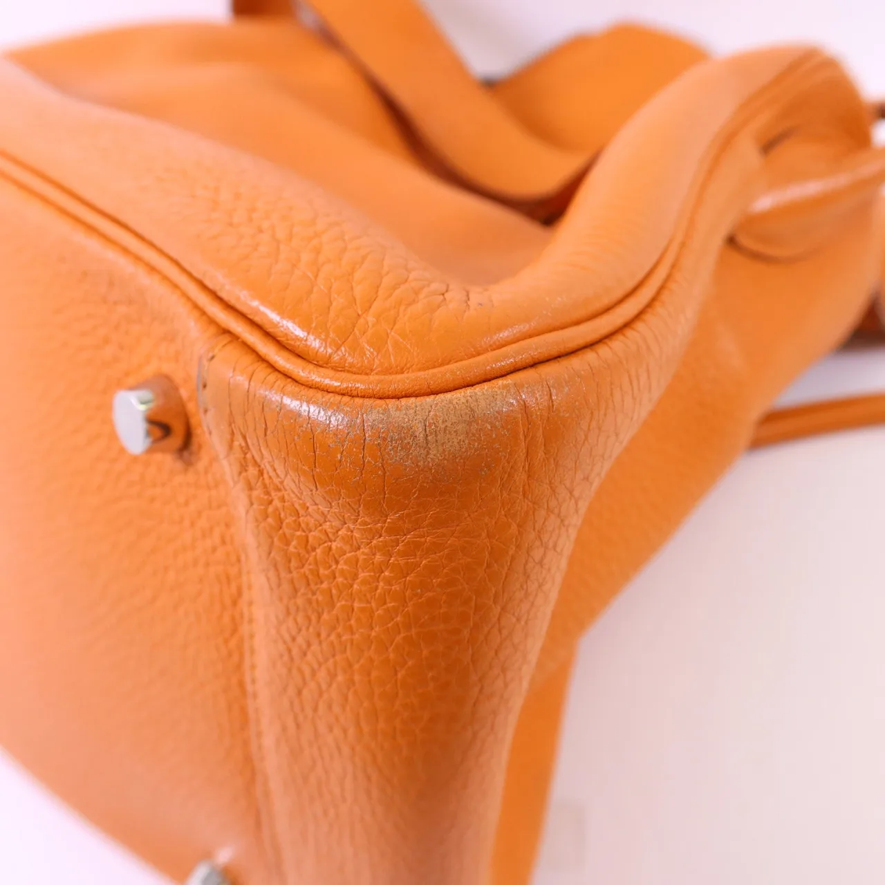 LOUIS VUITTON Lindy34 2-Way Bag Calfskin 橘色 / Orange Calfskin Rank C - Thumbnail 13