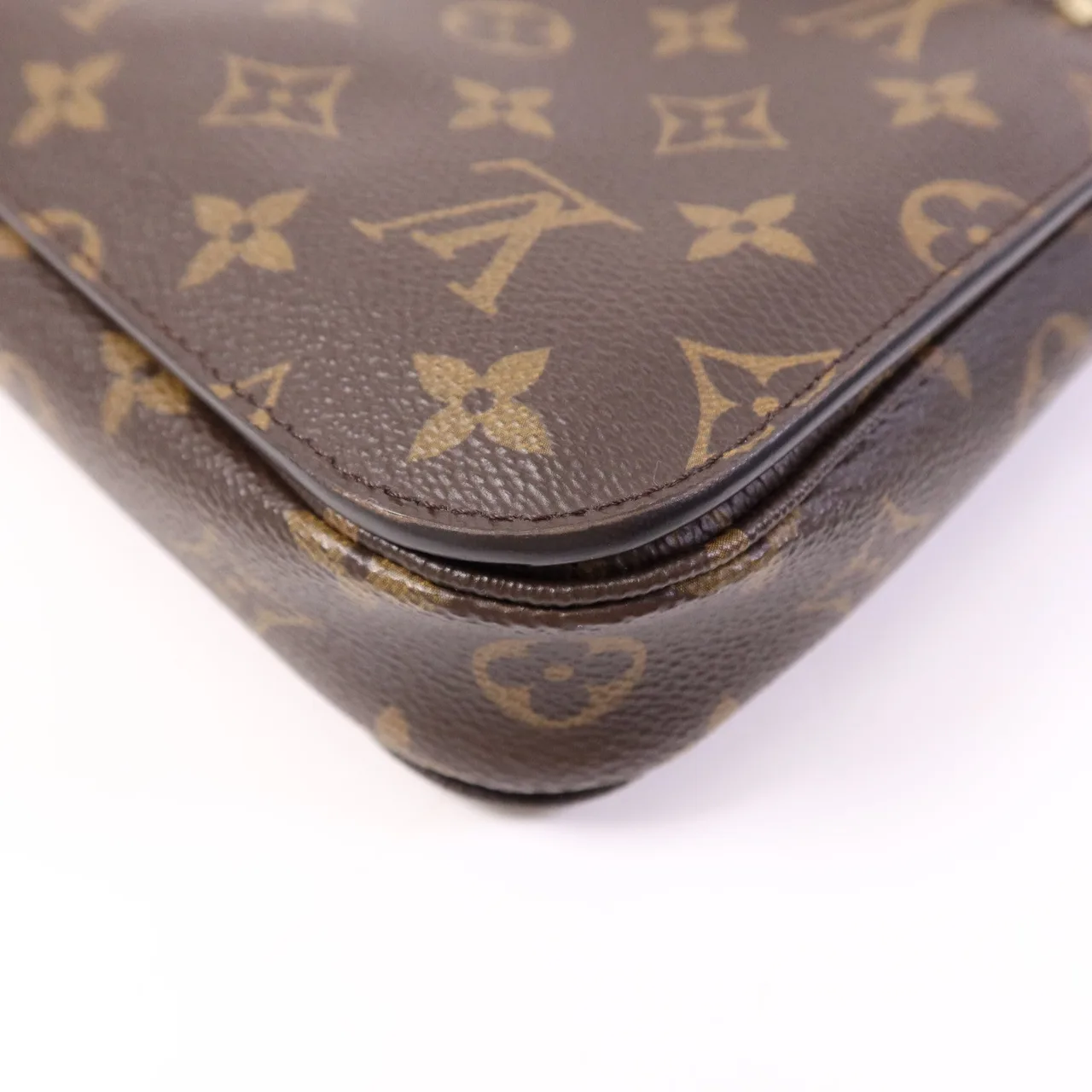 LOUIS VUITTON Pochette Metis M44875 兩用包 塗層帆布 棕色 / Brown 塗層帆布 中古品A - 縮圖 7
