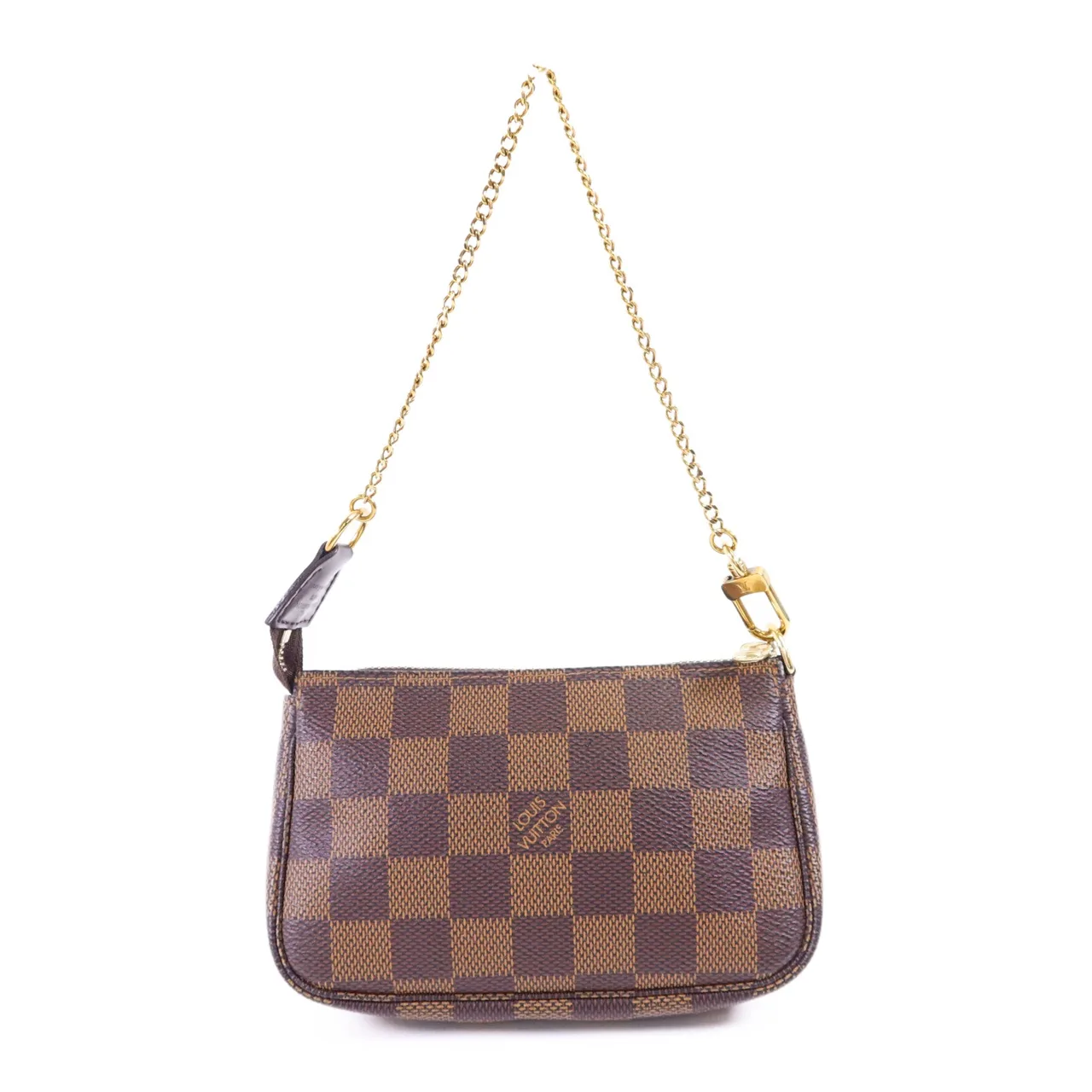 LOUIS VUITTON Mini Pochette Accessories N58009 Handbag Coated Canvas 棕色 / Brown