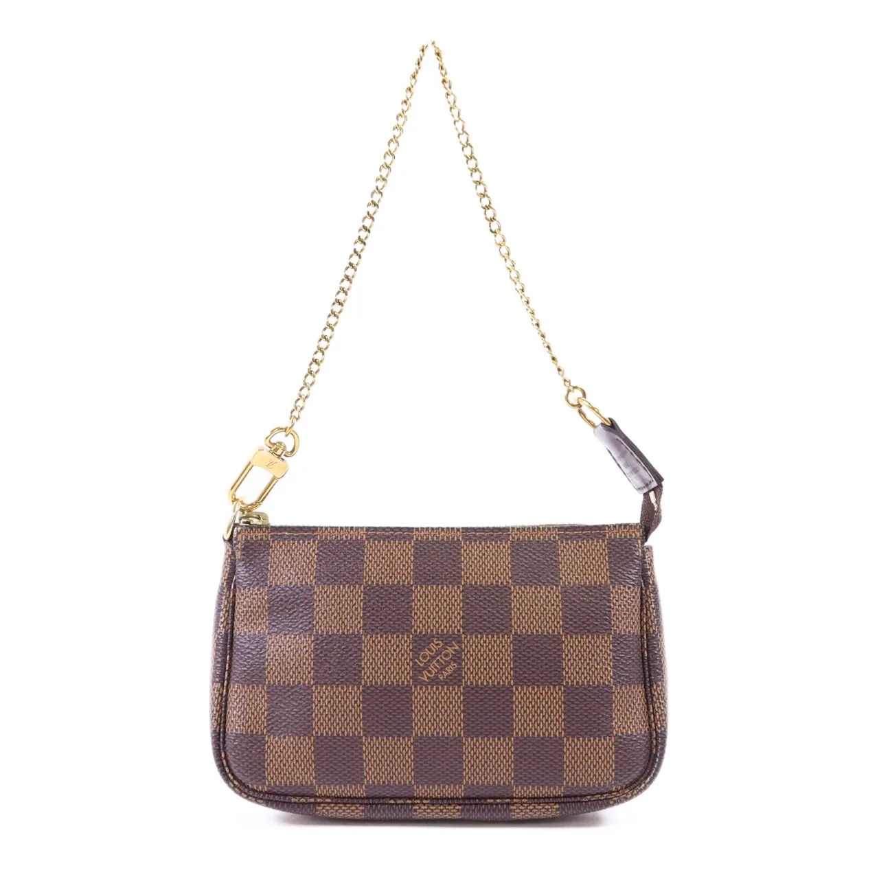 LOUIS VUITTON Mini Pochette Accessories N58009 Handbag Coated Canvas 棕色 / Brown Coated Canvas Rank A - Thumbnail 3