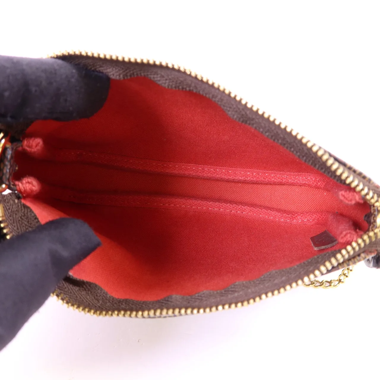 LOUIS VUITTON Mini Pochette Accessories N58009 Handbag Coated Canvas 棕色 / Brown Coated Canvas Rank A - Thumbnail 5