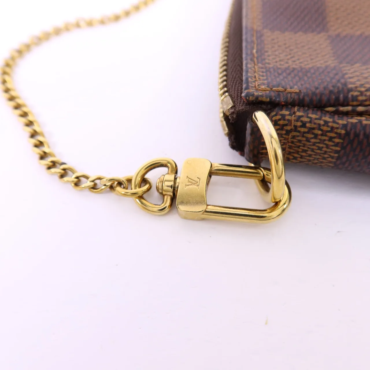 LOUIS VUITTON Mini Pochette Accessories N58009 Handbag Coated Canvas 棕色 / Brown Coated Canvas Rank A - Thumbnail 9